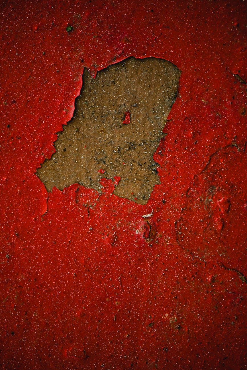 a surface with peeled paint
